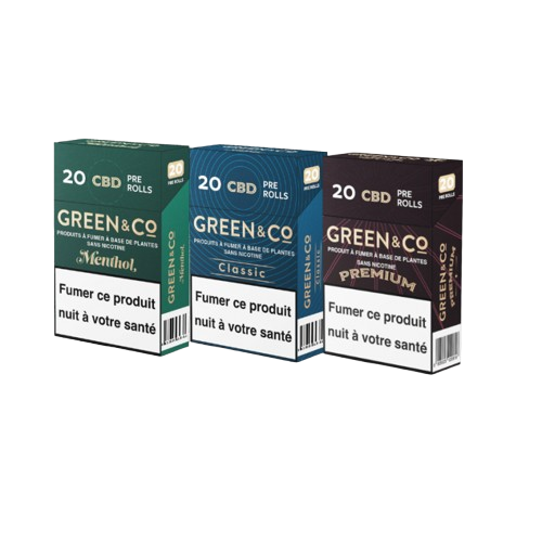 Cigarettes CBD pré-roulées Green & Co