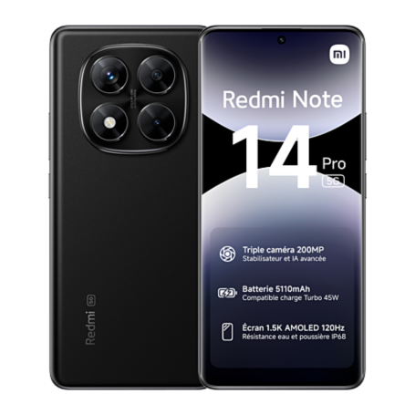 Xiaomi Redmi Note 14 Pro 5G - 12/512GB - Noir